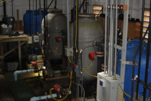 Seawater pump filters.