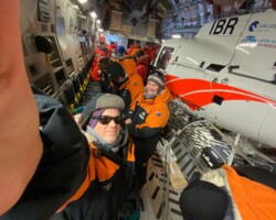 Inside the C-17 plane