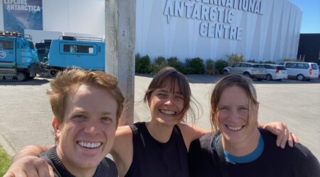 Emperor penguin team: Parker, Caitie, Gitte