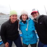Holly W., Deborah H. and Paige B. enjoying their time out at sea with the CCFRP! a portrait of Holly W., Deborah H. and Paige B. on a CCFRP trip