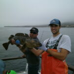 Alfonzo C. and Chandler S.H. with a nice Lingcod (Ophiodon elongatus) that was caught and released in the Point Buchon MPA Alfonzo C. and Chandler S.H. with a nice Lingcod (Ophiodon elongatus) that was caught and released in the Point Buchon MPA