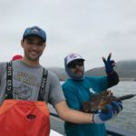 Chandler S.H. and Eddie G. with a Black and Yellow Rockfish (Sebastes chrysomelas) Chandler S.H. and Eddie G. with a Black and Yellow Rockfish (Sebastes chrysomelas)