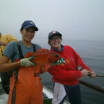 Megan W. and Hannah K. with a Vermilion Rockfish (Sebastes miniatus) Megan W. and Hannah K. with a Vermilion Rockfish (Sebastes miniatus) caught on a CCFRP trip