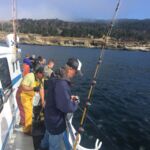 Volunteer anglers hard at work helping to collect useful MPA data on the port side of the F/V Huli Cat Volunteer anglers hard at work helping to collect useful MPA data on the port side of the F/V Huli Cat