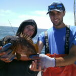 The Skinner-Horne siblings with a Gopher Rockfish (Sebastes carnatus) The Skinner-Horne siblings with a Gopher Rockfish (Sebastes carnatus) caught on a CCFRP trip