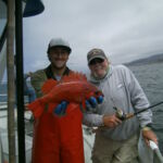 Zach K. and Mike W. with a Vermilion Rockfish (Sebastes miniatus) Zach K. and Mike W. with a Vermilion Rockfish (Sebastes miniatus) caught on a CCFRP trip