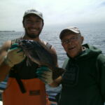 Wyatt P. and Ray L. with a Blue Rockfish (Sebastes mystinus) Wyatt P. and Ray L. with a Blue Rockfish (Sebastes mystinus) caught on a CCFRP trip