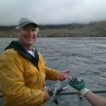 Tim D. with a small Blue Rockfish (Sebastes mystinus) Tim D. with a small Blue Rockfish (Sebastes mystinus)