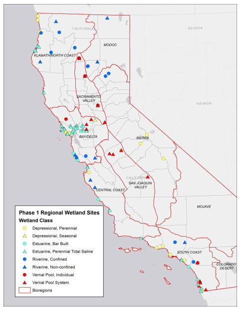 Development of a Statewide Network of Reference Wetlands for California-Phase 1, Final Report
