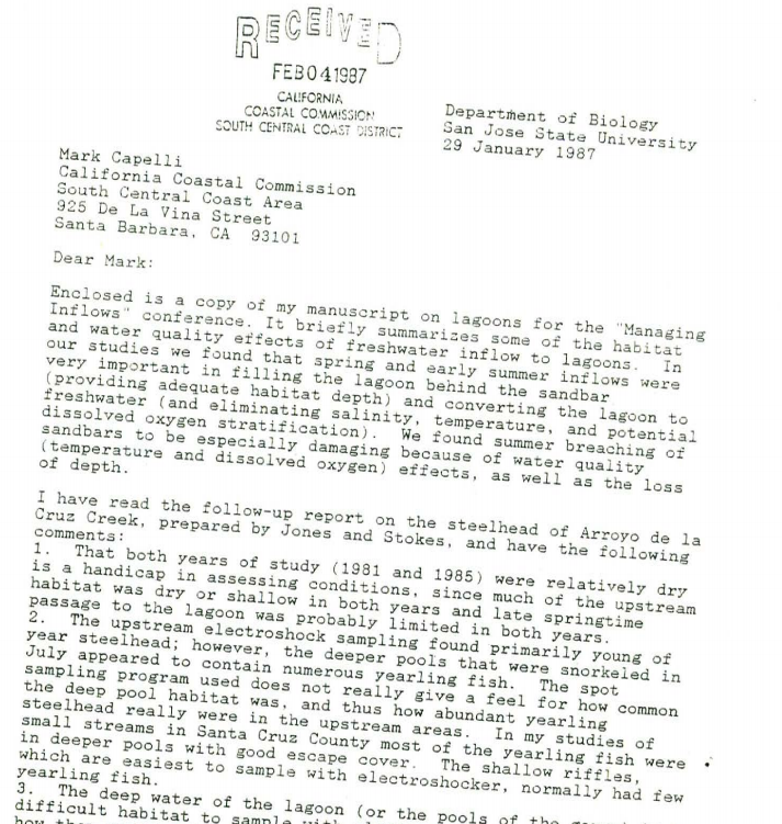 Effects of Inflows on Water Quality and Habitat Conditions in Small Central California Estuary/Lagoon Systems