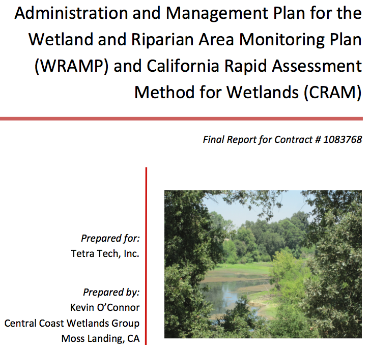 CRAM Administration and Management Plan