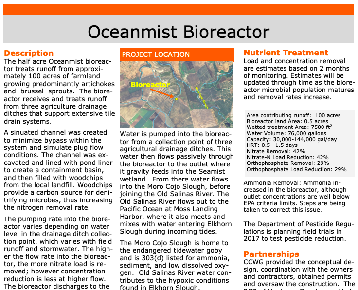 OceanMist Bioreactor - Summary Description