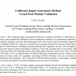 California Rapid Assessment Method Vernal Pool Module Validation
