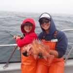 Darren S.H. and Bonnie B. with a Copper Rockfish (Sebastes caurinus) Darren S.H. and Bonnie B. with a Copper Rockfish (Sebastes caurinus) caught on a CCFRP trip