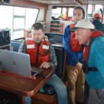 Testing new Lander on R/F John Martin. Inspecting video feeds during first tests.