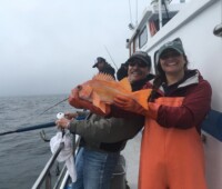 Don and Rachel holding Canary Rockfish
