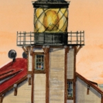 California, Hawaii lighthouses : illustrated map & guide, includes Lake Havasu & Lake Tahoe