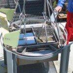 This double Van Veen grab was used to collect sediment samples on the WEMAP Offshore 2003 project. This double Van Veen grab was used to collect sediment samples on the WEMAP Offshore 2003 project.