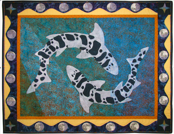 Lunar Influence, by the Moss Landing Marine Labs Quilt Guild