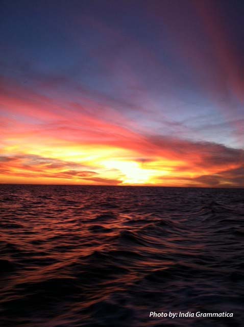 Sunset from the Point Sur off the coast of Mexico (Photo: India )