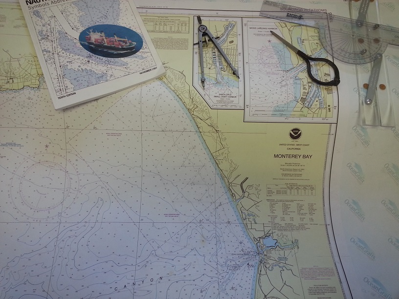 Nautical charts and tools to plan a route. We'll be navigating the high seas in no time!