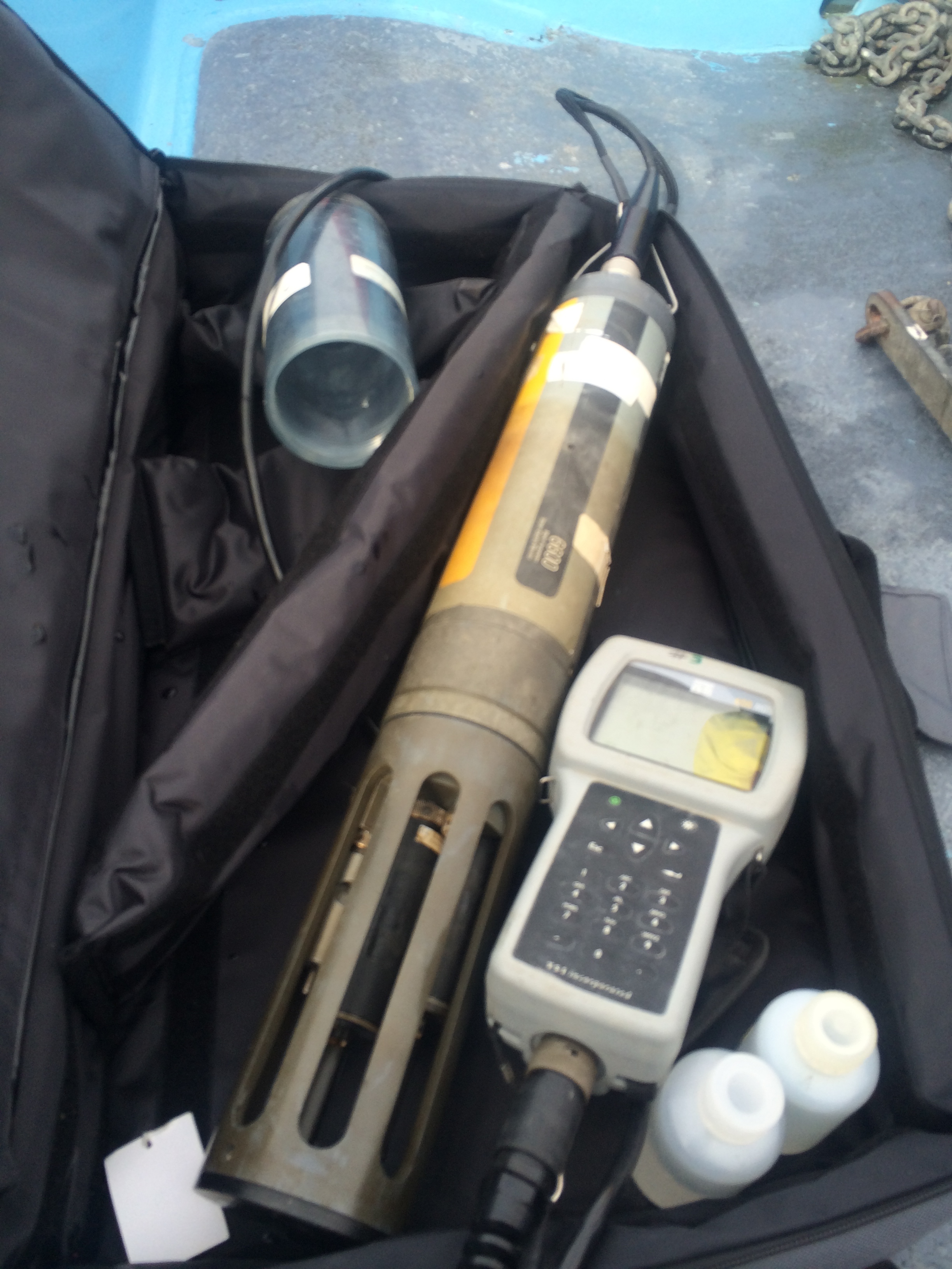 CTD measures salinity, temperature, pH among other oceanographic variables