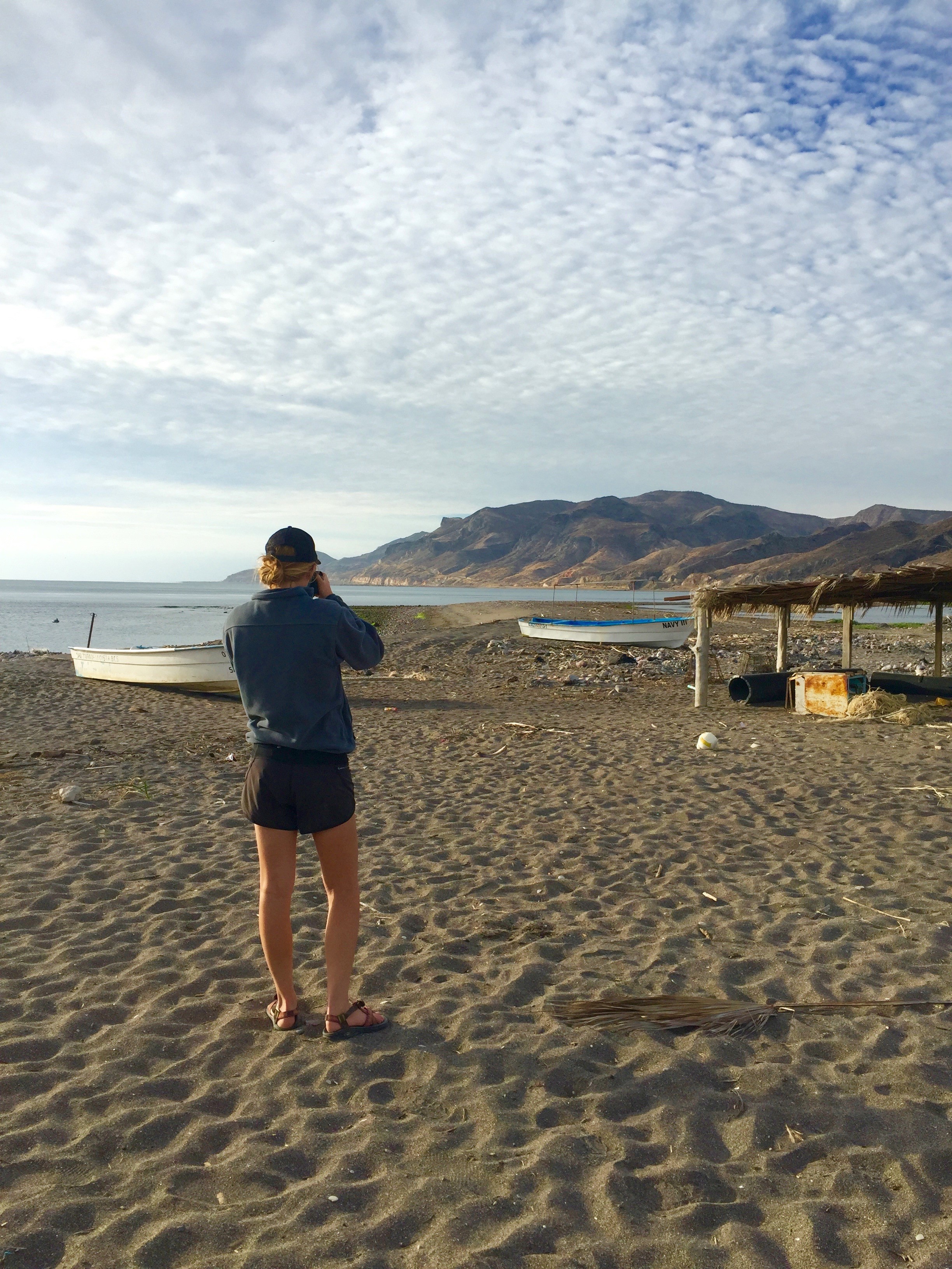 Alexa snaps a quick photo at our campsite.