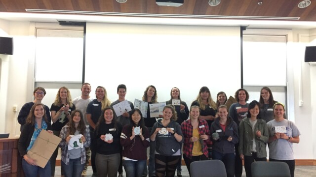 Everyone showing off their beautiful crafts from our Crafts n Drafts event