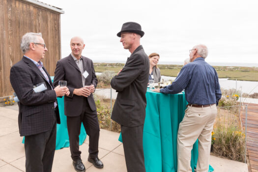 L to R: Paul Koch (Dean at UCSC), Ivano Aiello (MLML faculty), Michael Lee (CSU East Bay Faculty), Polly Legendre (Seafood expert, and Ned Lyke (former Faculty at CSU Hayward).
