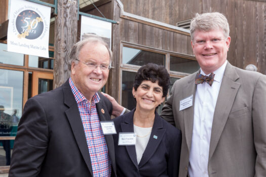 L to R: Congressman Sam Farr, President of SJSU Mary Papazian, Assemblyman Mark Stone