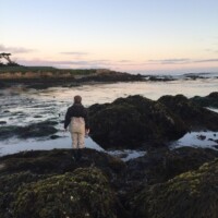 Stephan Bitterwolf dressed appropriately for transplantation at Fanshell Beach