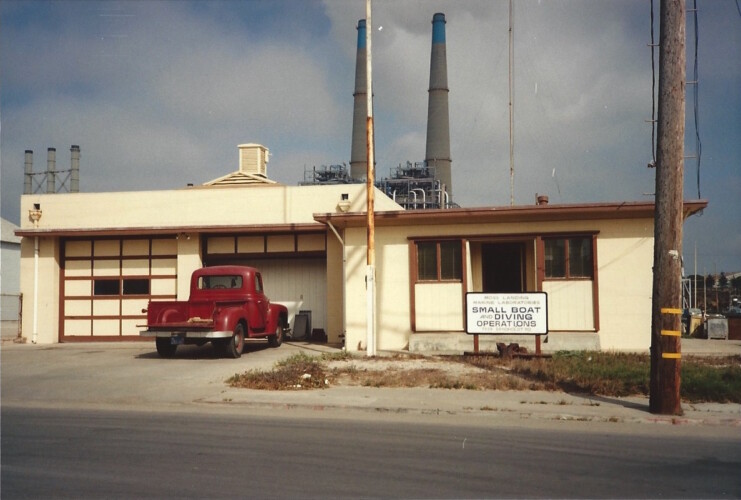 Figure 3. MLML Small Boats and Diving operations (1992). Gateway to Elkhorn Slough and SCUBA diving fieldwork.