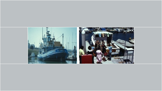 R/V Oconostota (1974 - 1979) and R/V Ricketts (1978 - 2000) at its dedication