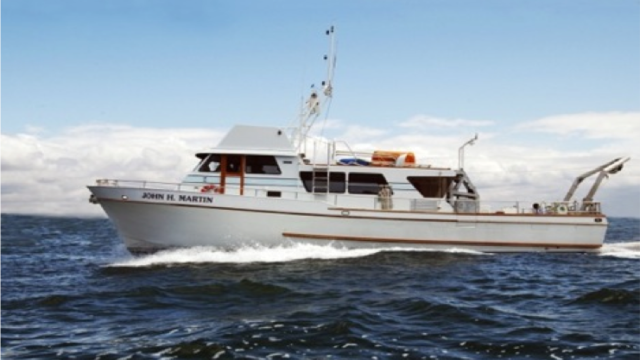 R/V John H. Martin (1975 - present): 56 feet, 2 crew, 13 scientists. Cruises along the California coast.