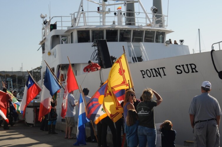 The R/V Point Sur returns from its trip to the Antarctica.