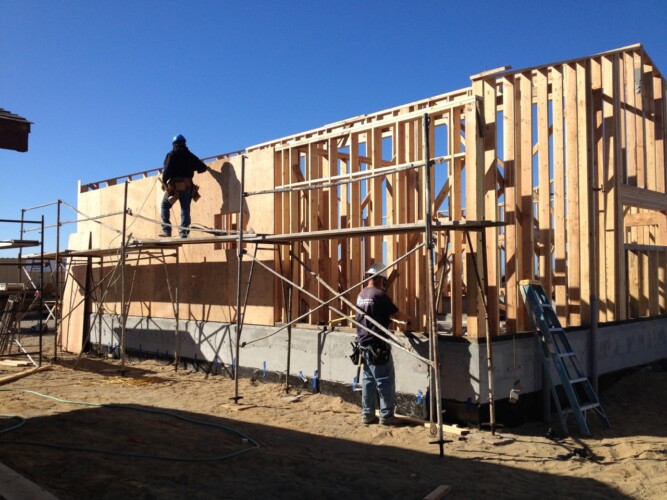 Building the new Aquaculture Facility funded by the Packard Foundation and MLML.
